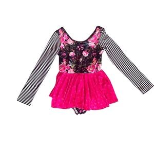 Long Sleeve Farrah Dance Leotard - Dark Dahlia Size 6Y